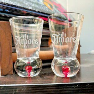 Di Amore shot glasses with red bottom #shotglass #barware